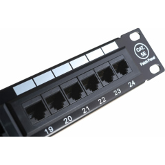Панель коммутационная с кабельным органайзером 19", 1U, 24 порта, UTP, RJ-45, CAT 5e REXANT PRO (02-0031)