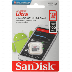 Карты памяти Sandisk microSDXC UHS-I Ultra Light 128 ГБ (SDSQUNR-128G-GN6MN)