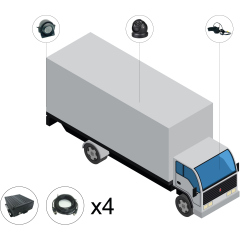 IPTRONIC Комплект видеонаблюдения для грузового транспорта под ПП №969 (онлайн HDD+SD)