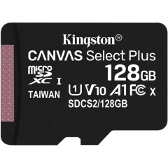 Карты памяти Kingston Canvas Select Plus 128 ГБ, 100 МБ/с, Class 10, SDCS2/128GBSP